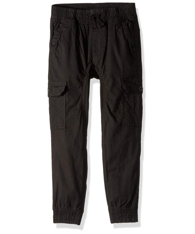 Boys' Little Jogger Pants Washed Ripstop Fabric with Cargo Pockets ...