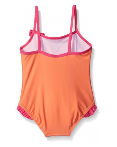 Girls' One Piece Pineapple Swimsuit - Orange - C312CMPFINV