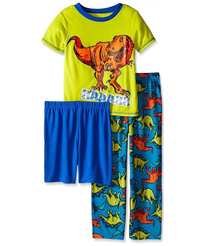 Boys' Big 3 Piece Jersey Pajama Set - Dinosaur - C712CPV02B5