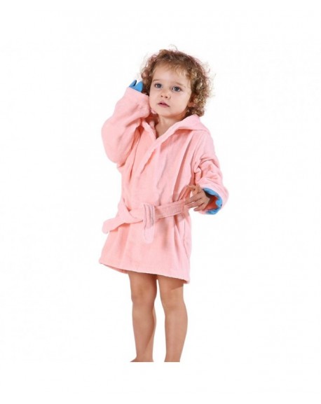 Girls Boys Robe Cotton Towel Kids Animal Dinosaur Style Hooded Bathrobe ...