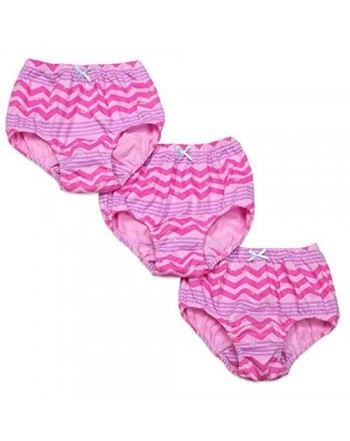 Brief Panty for Girl's - 3 Pack - Full Cut Soft Cotton - Chevron Print ...