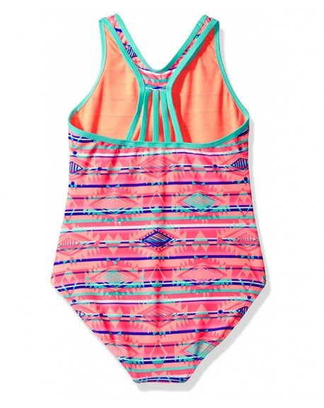 Girls' Aztec Stripe One Piece Swimsuit - Multi - CL12NTN7H2G