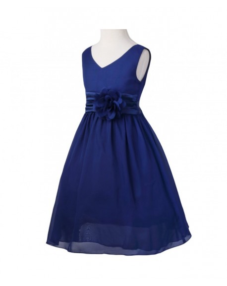 Girls Party Dress Wedding Bridesmaid Pageant Chiffon Flower Dresses ...