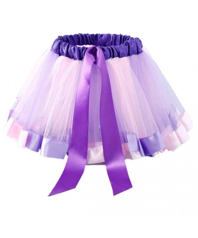 Girls' Layered Rainbow Tutu Skirt Dance Colorful Ruffle Tiered Tulle ...