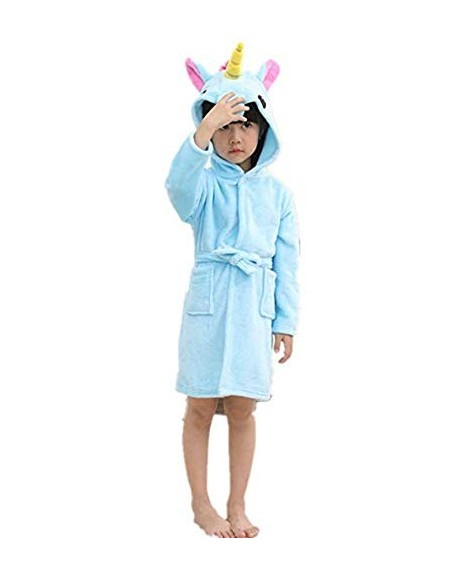 Unicorn Girls Bathrobe - Soft Plush Robes for Girls - Warm Hooded Girls