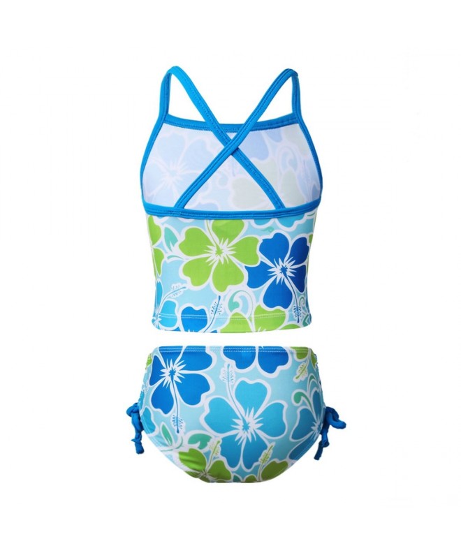 Girls' Floral Tankini Swimsuit Summer Holiday Bathing Suit - Blue ...