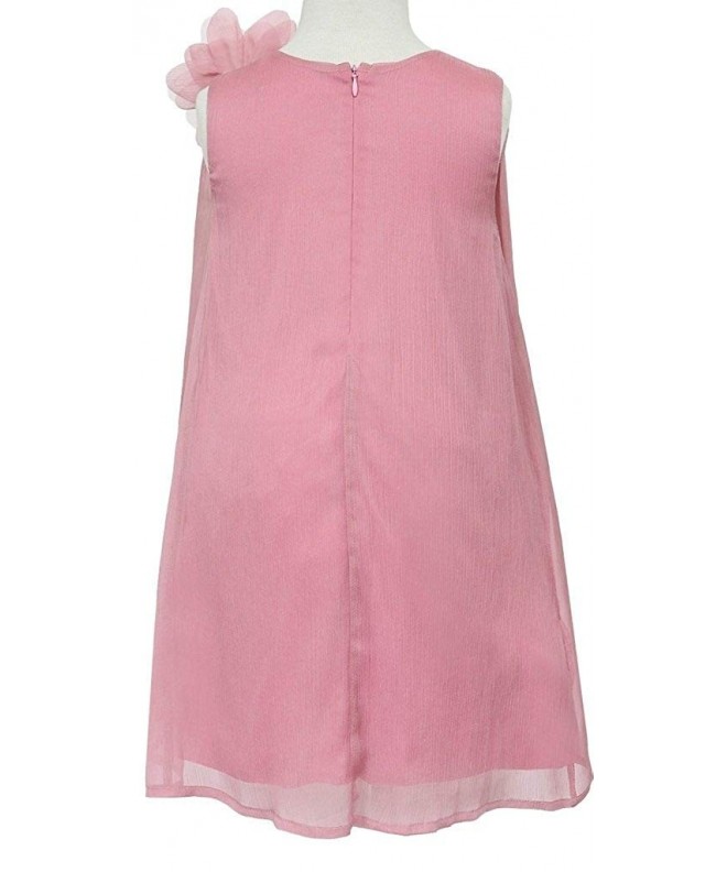 Chiffon Rounded Neck Sleeveless Dress for Little Girl - Ivory - C8125OCQ3GF