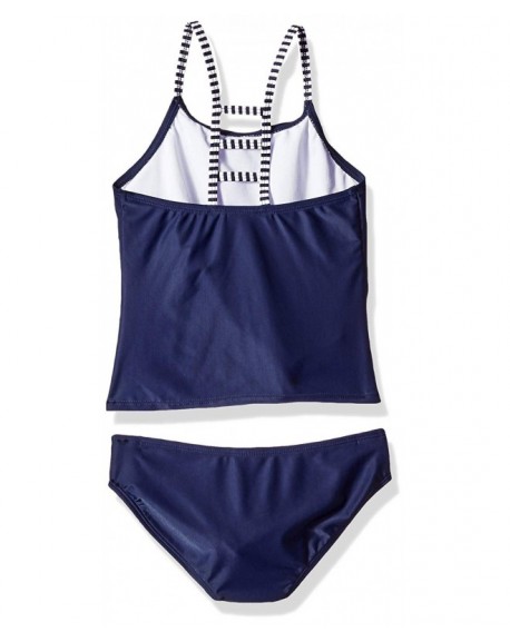 Big Girls Beach Please Tankini Swim Set 2pc - Navy - CZ18LSKT036