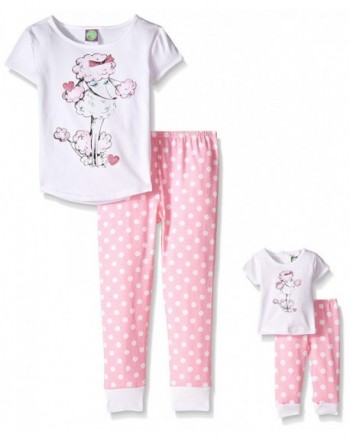 Girls' Snugfit Sleepwear Set - White/Pink - CX120KLHEVX