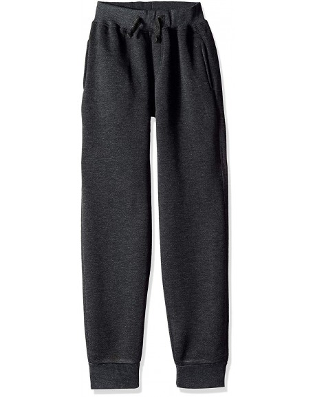 Boys' Fleece Pants with Elastic Waistband - Charcoal - CN18I3DA54I