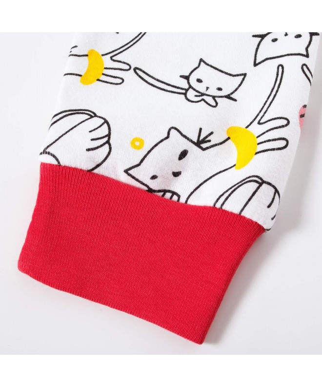 Girls Cat Pajamas Set 2-7 Years - Red - CT18H5YGMWE