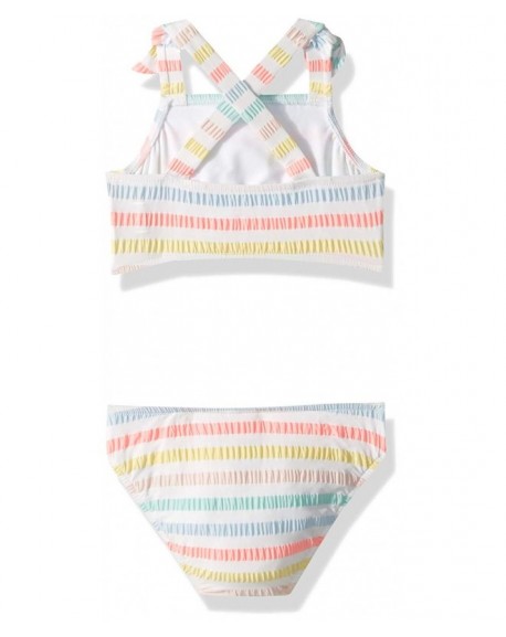 Girls' Tankini Swimsuit Set - Rainbow Stripe - C718CDDW2AS