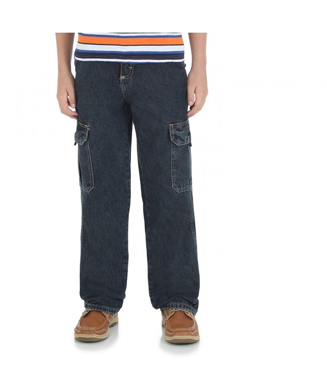 Boys' Classic Denim Cargo Jeans/Relaxed Seat & Thigh/Straight Leg ...