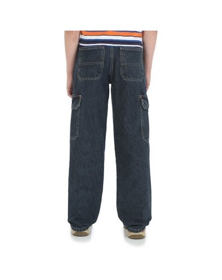 Boys' Classic Denim Cargo Jeans/Relaxed Seat & Thigh/Straight Leg ...