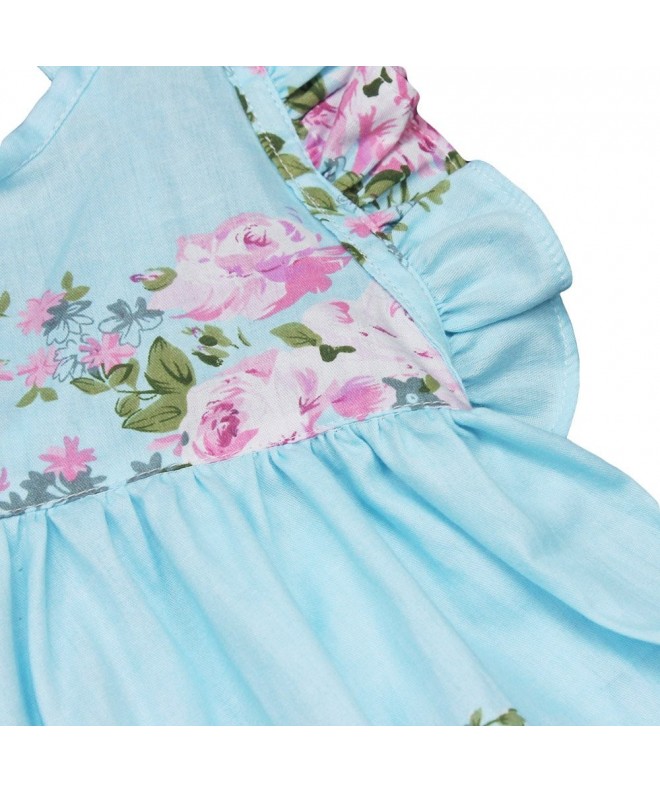 Baby Girl Dresses Summer Cotton Vintage Floral Halter Dress Clothes 1T ...