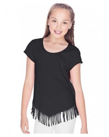 Kavio Girls Jersey Fringe Sleeve