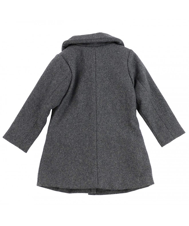 Toddlers and Girls (2-7/8) Cassandra Wool Blend Peter Pan Collar Trench ...