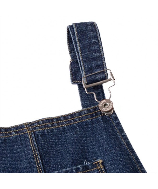 Kids Unisex Ripped Overall Jeans - Blue - CC184RS84ZR