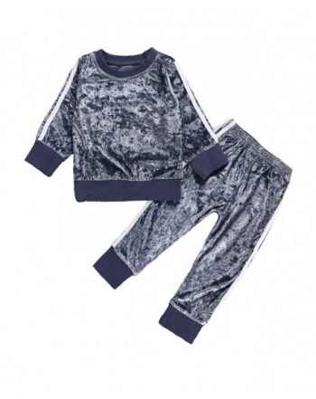 puseky Toddler Velvet Tracksuit Outfits