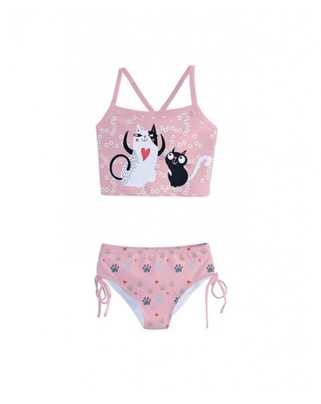 Bathing Giraffe Animals Swimsuit - Light Pink - CB18E3D9LNT