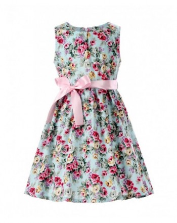 Kid Floral Cotton Girls Dresses Summer Girl Clothes - Mint Flower2 ...