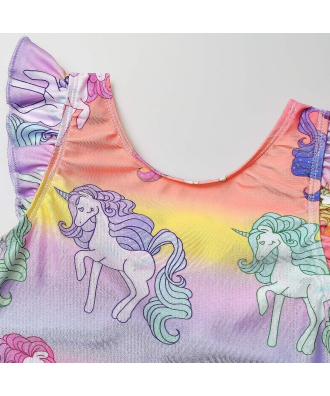 Swimsuits for Girls Unicorn Bathing Suits Flutter Sleeve One Piece ...