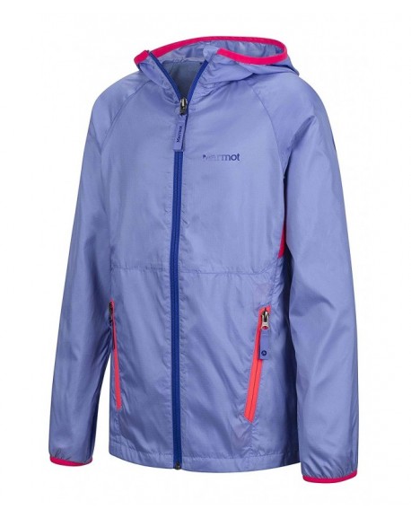 Ether Girls' Lightweight Hooded Windbreaker Jacket - Periwinkle ...