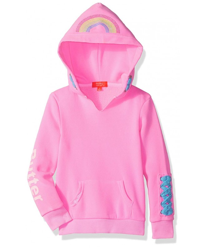 Girls' Fleece Zip Up Hoodie (More Styles Available) - Neon Pink ...