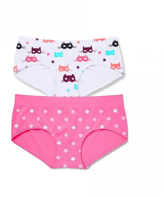 Seamless Boyshort Panty Size 12/14 - 2-Count - Girl Hero Kitty & Ploka Dot  Pink - CA18GLO6ZX7