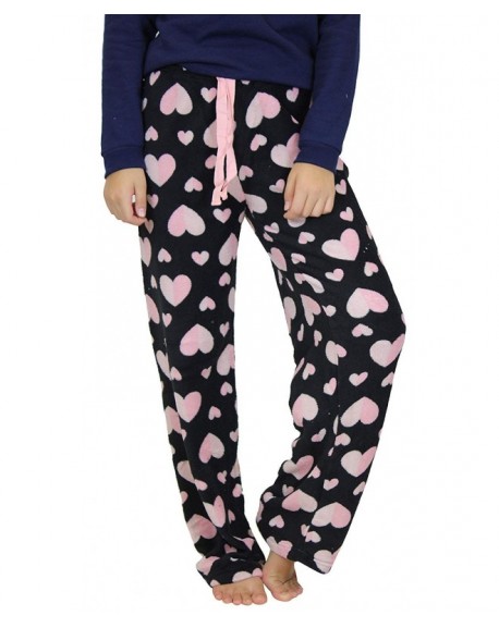 3 Pack: Girls Super-Soft Plush Fleece Pajama Pants/Lounge Bottoms - Set ...