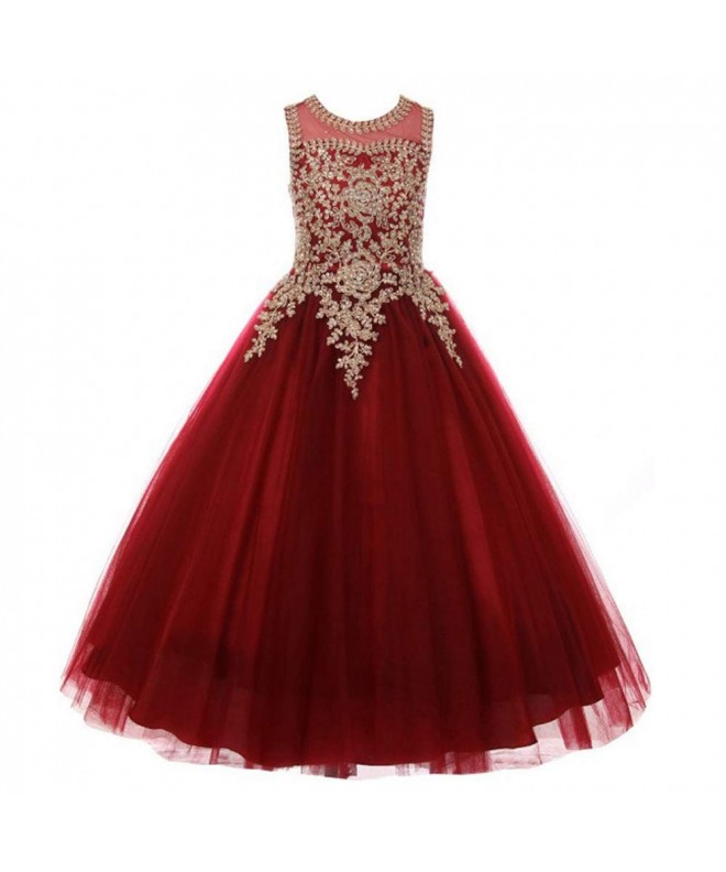 WDE Formal Pageant Dresses Burgundy