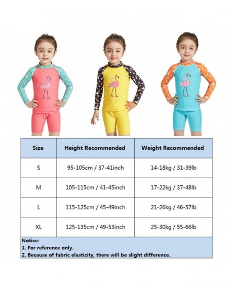 Girls Two-Piece Swimsuit Swimwear - Kids Long Sleeves Wetsuits Diving ...