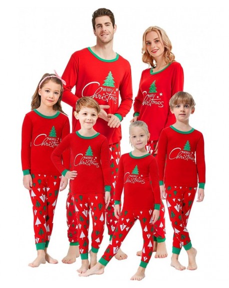 Matching Family Christmas Pajamas Boys Girls Tree Jammies Children PJs ...