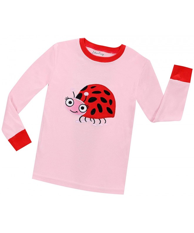 Girls Ladybug Pajamas Christmas Cotton Long Sleeves spot Pants Winter ...