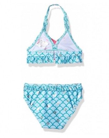 Little Girls Bikini Swimsuit - Seashell Blue - CP11V3C470F