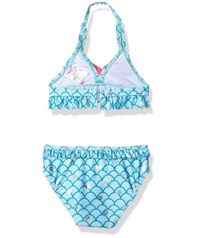 Little Girls Bikini Swimsuit - Seashell Blue - CP11V3C470F