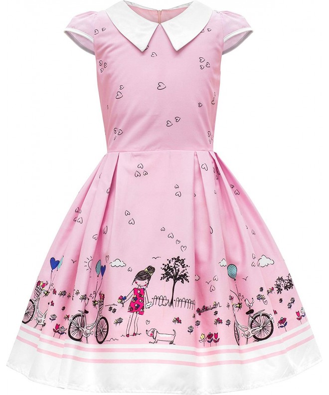 Kids 'Olivia' Vintage Sunshine 50's Children's Girls Dress - Pink ...