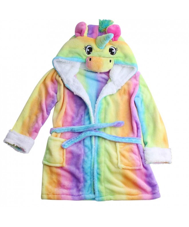 Kids Bathrobe for Unicorn Robe Hooded Sleepwear Cosplay Party Comfy ...