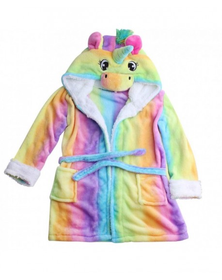 Kids Bathrobe for Unicorn Robe Hooded Sleepwear Cosplay Party Comfy ...