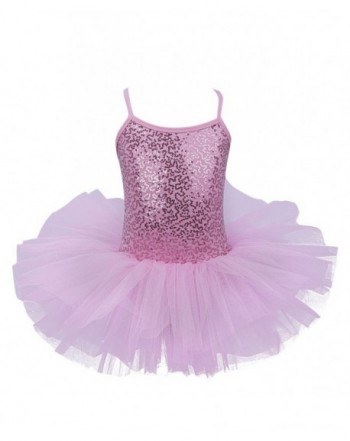 Kids Girl's Camisole Sequined Tutu Ballet Dance Party Leotard Dress ...