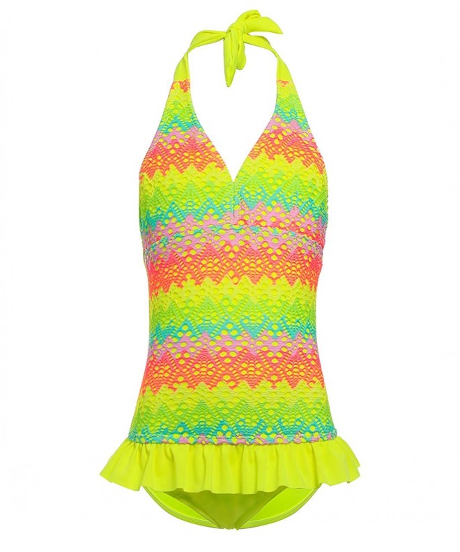 BELLOO Swimsuits Rainbow Crochet Swimwear