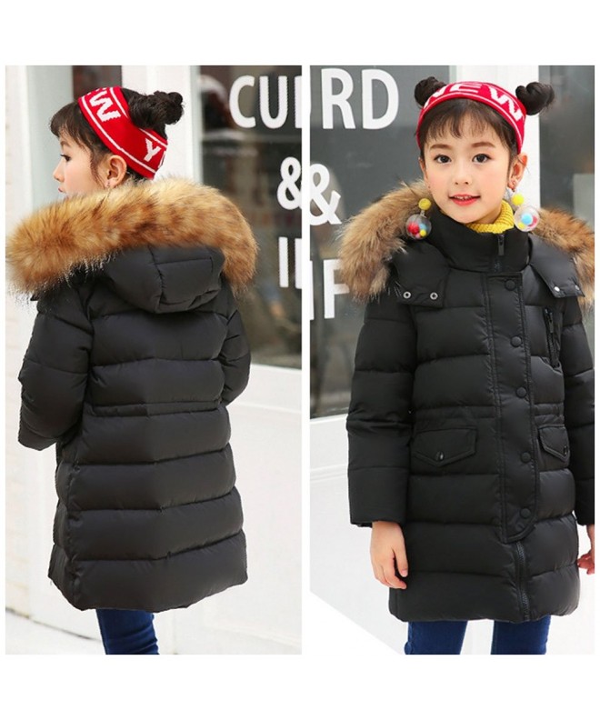 Big Girls' Winter Parka Down Coat Puffer Jacket Padded Overcoat with ...