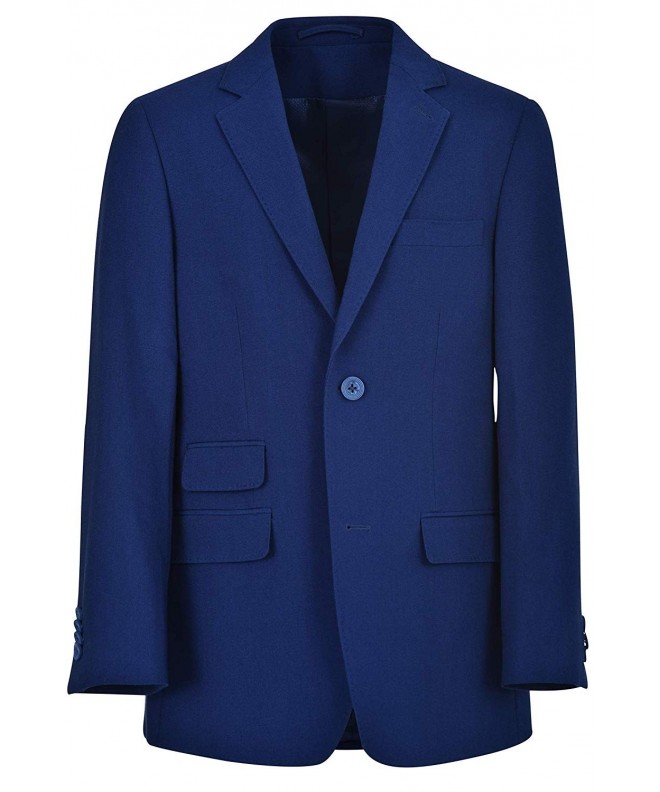 Boys 2 Piece Suit - Royal Blue with Pants and 2 Button Jacket - Royal ...