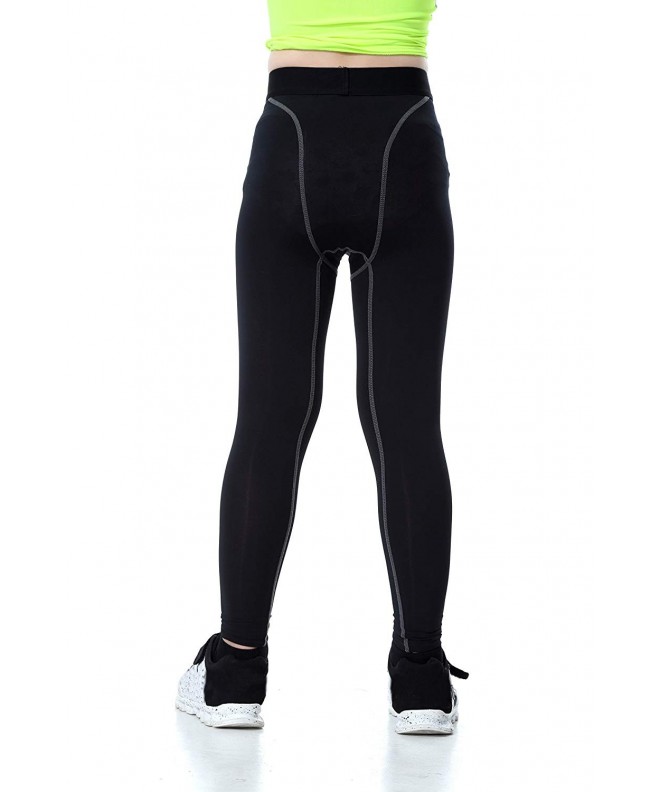 Boys & Girls Compression Tights Base Layer Thermal Under Tights ...