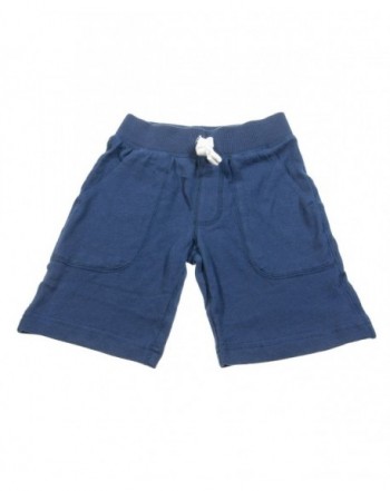 Boys 100% Cotton Knit Shorts with Pockets (Sizes 4-7) - Navy - CY12C65CNXP