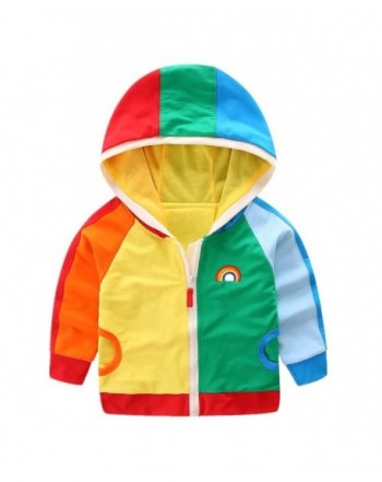 LittleSpring Hooded Jacket Zipper Rainbow