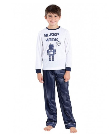 Big Boys PJs Set - 2 Piece Pajama Set for Boys - Graphic Tee Navy ...