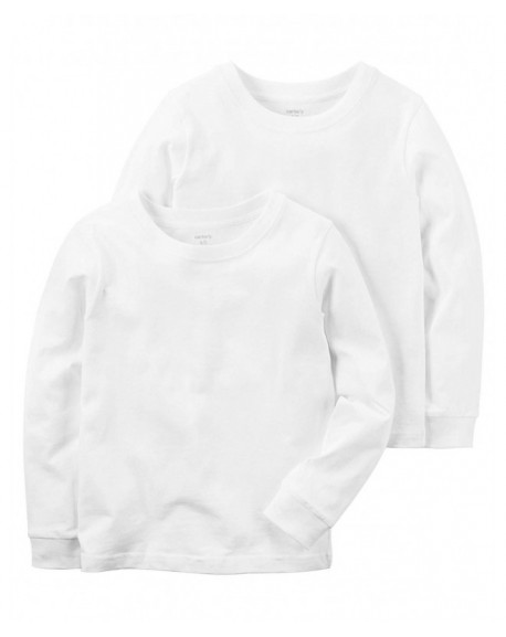 Little Boys' Long Sleeve 2-pack Cotton Undershirts - White - CF18HNA80T5