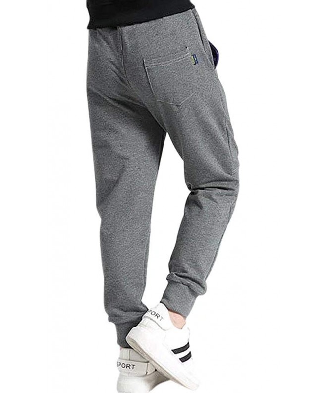 Boy's Cotton Sweatpants - Age 4T-14 (4-14 Years) - A-grey - CU185O4ELTX