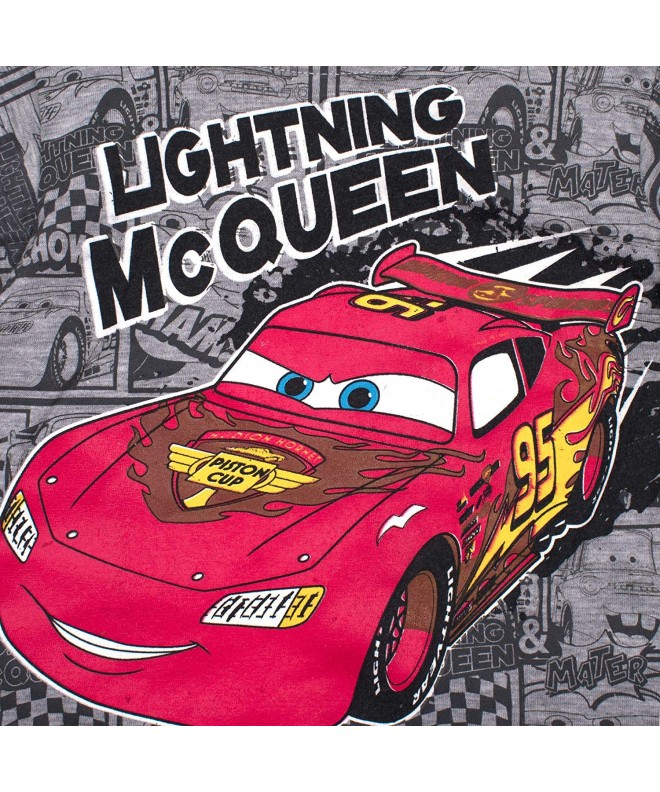 Boys Lightning McQueen Shirts - Red/Grey - CI18MELW06O